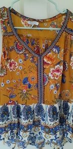 Patrons of Peace Yellow Ruffle Top